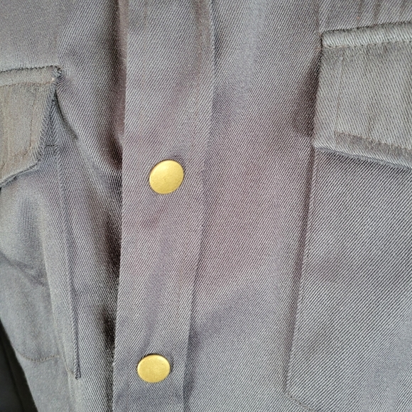 Haband Mens Navy Blue Flannel Lined Shacket Work Shirt XL - Picture 3 of 11